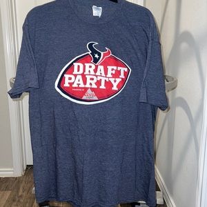 Men’s Texans Draft Party T-shirt, XL, Blue